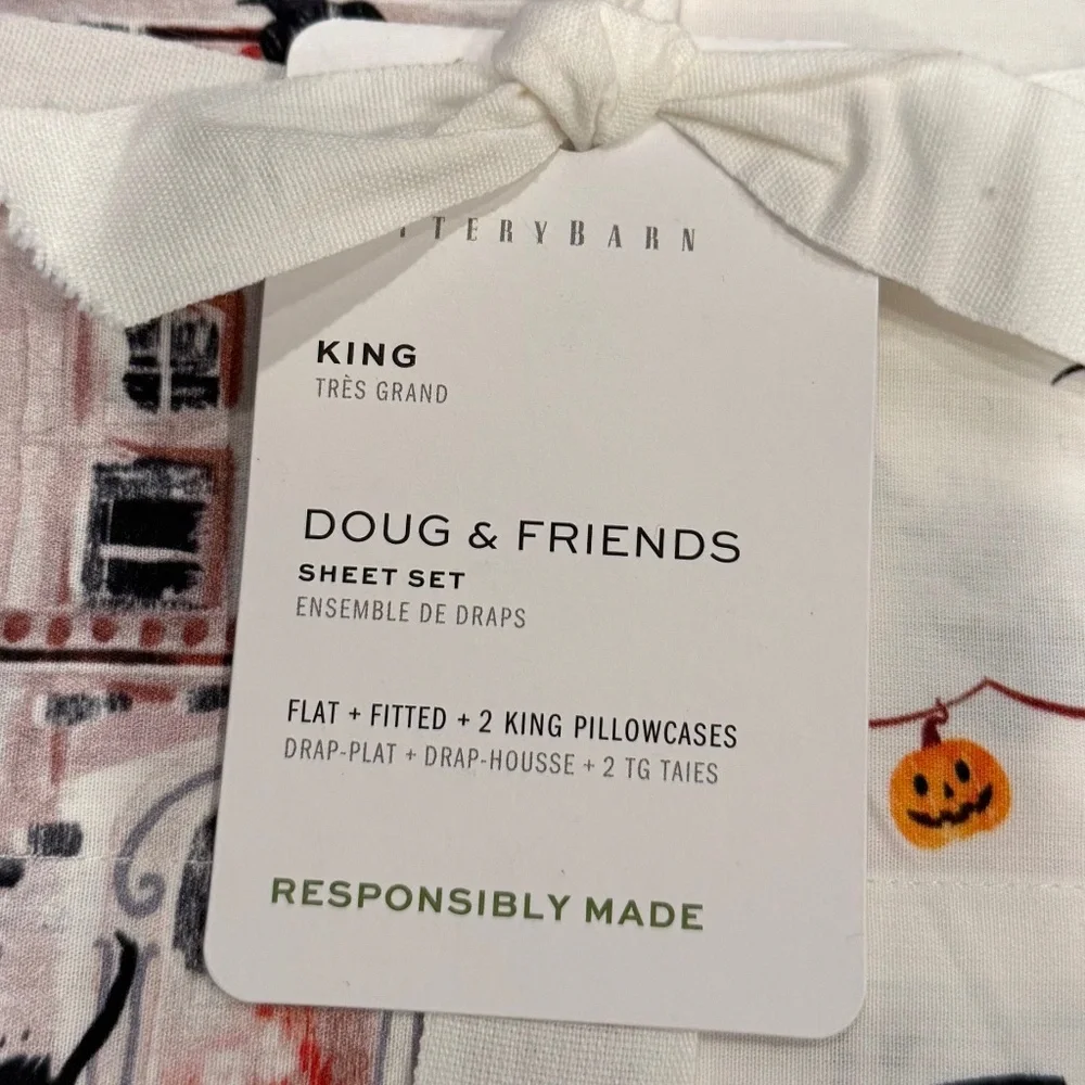 Halloween Doug & Friends King Sheet Set - PB